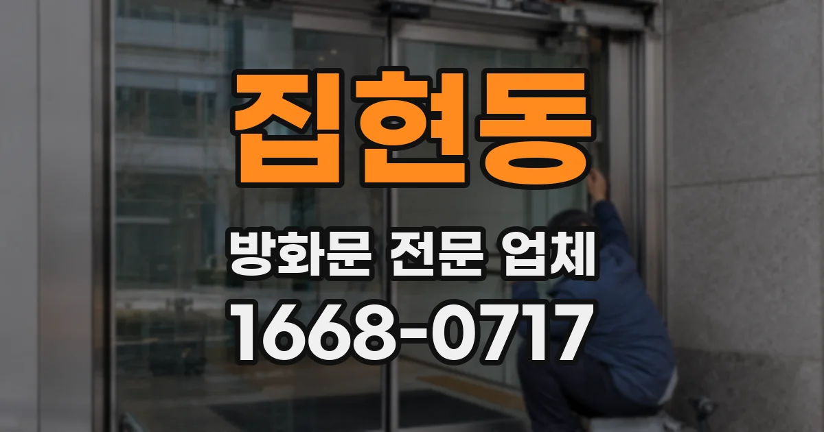 집현동 방화문 전문 업체