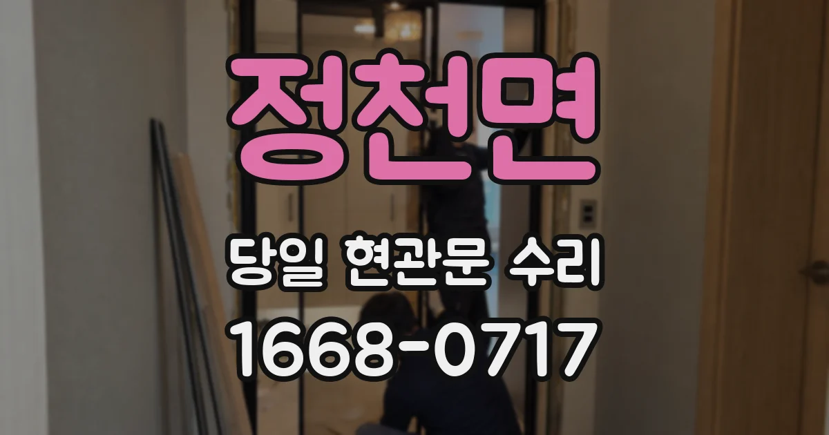 정천면 당일 현관문 수리