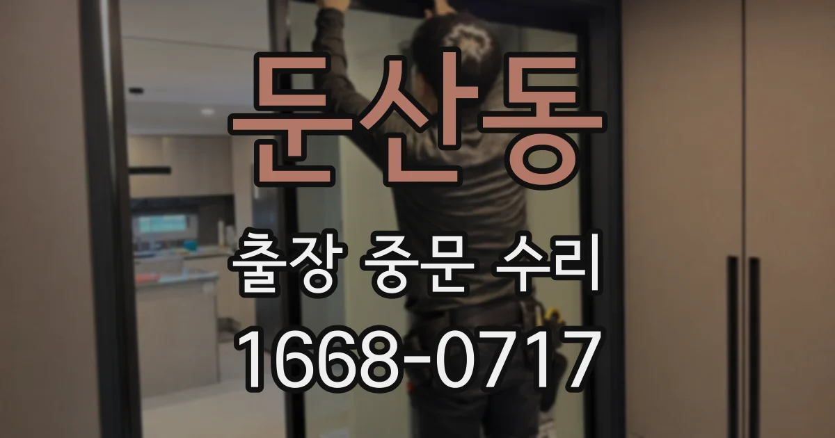 둔산동 출장 중문 수리
