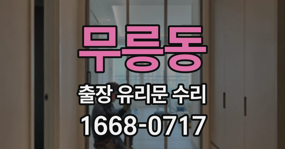 무릉동 출장 유리문 수리