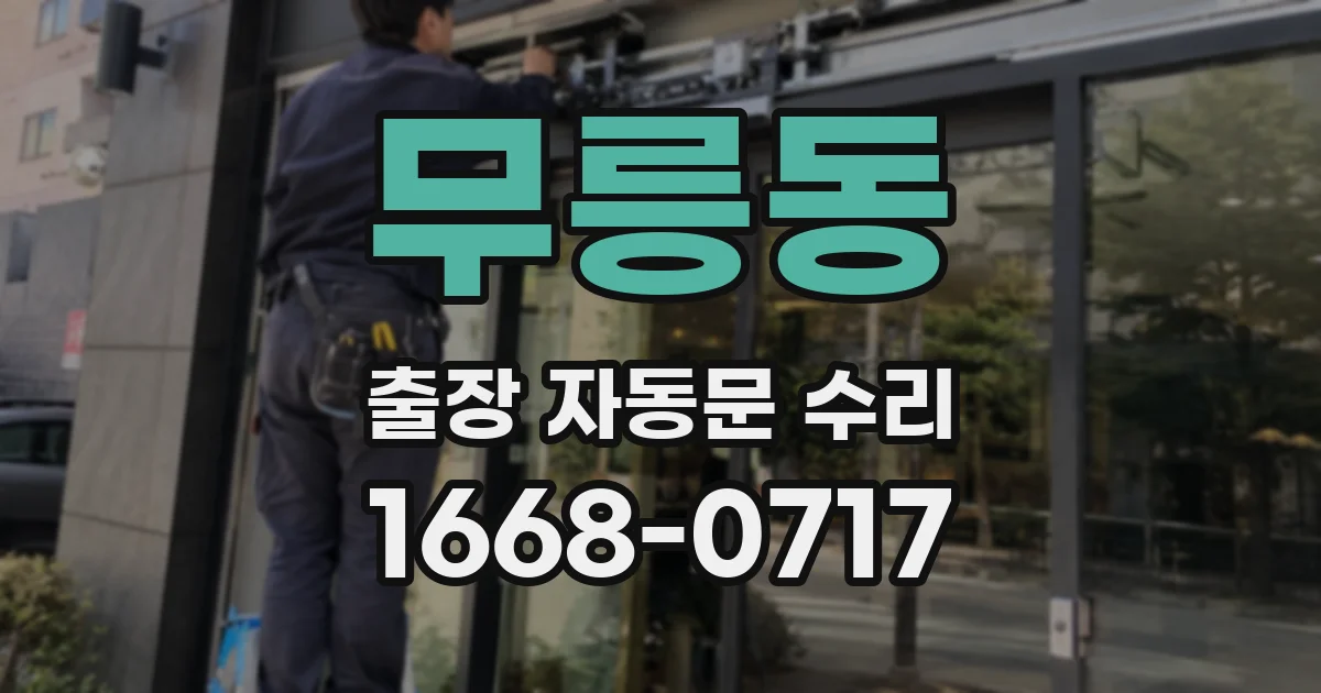 무릉동 출장 자동문 수리