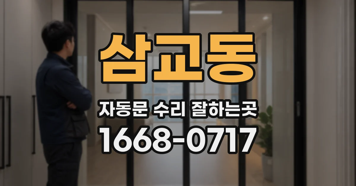 삼교동 자동문 수리 잘하는곳
