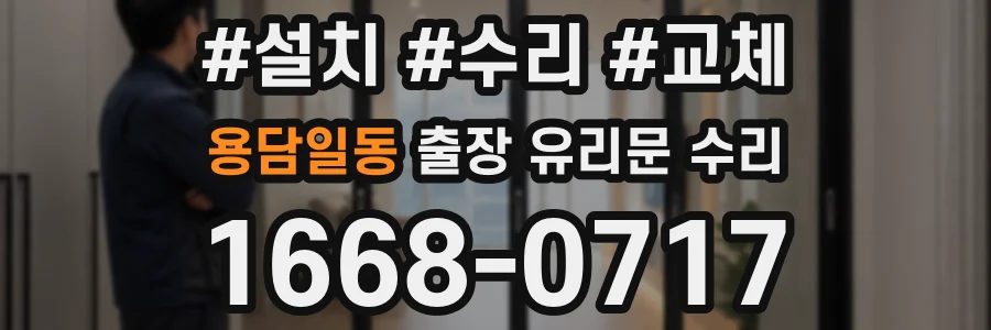 용담일동 출장 유리문 수리