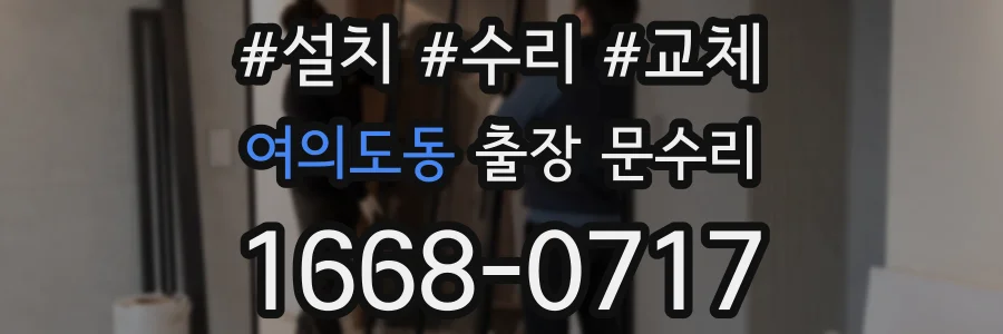 여의도동 출장 문수리