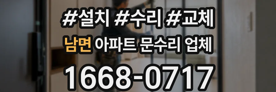 남면 아파트 문수리 업체
