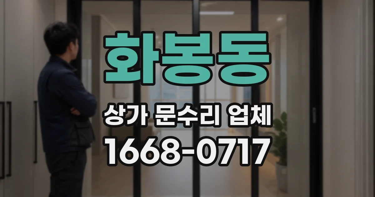 화봉동 상가 문수리 업체