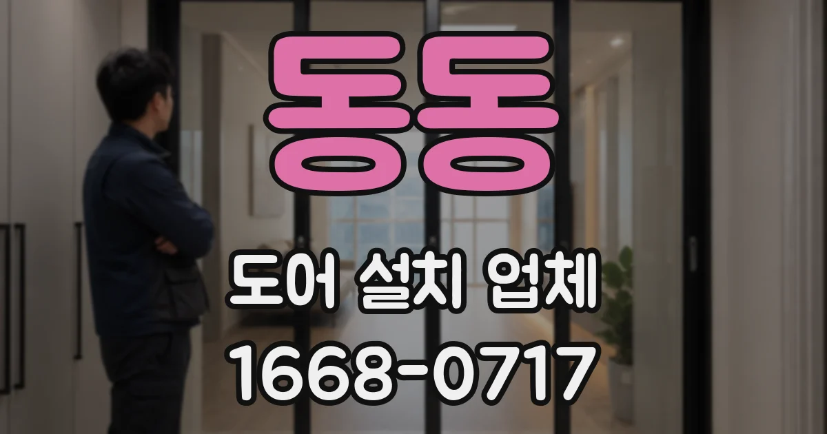 동동 도어 설치 업체