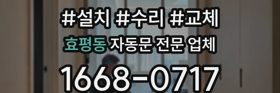 효평동 자동문 전문 업체