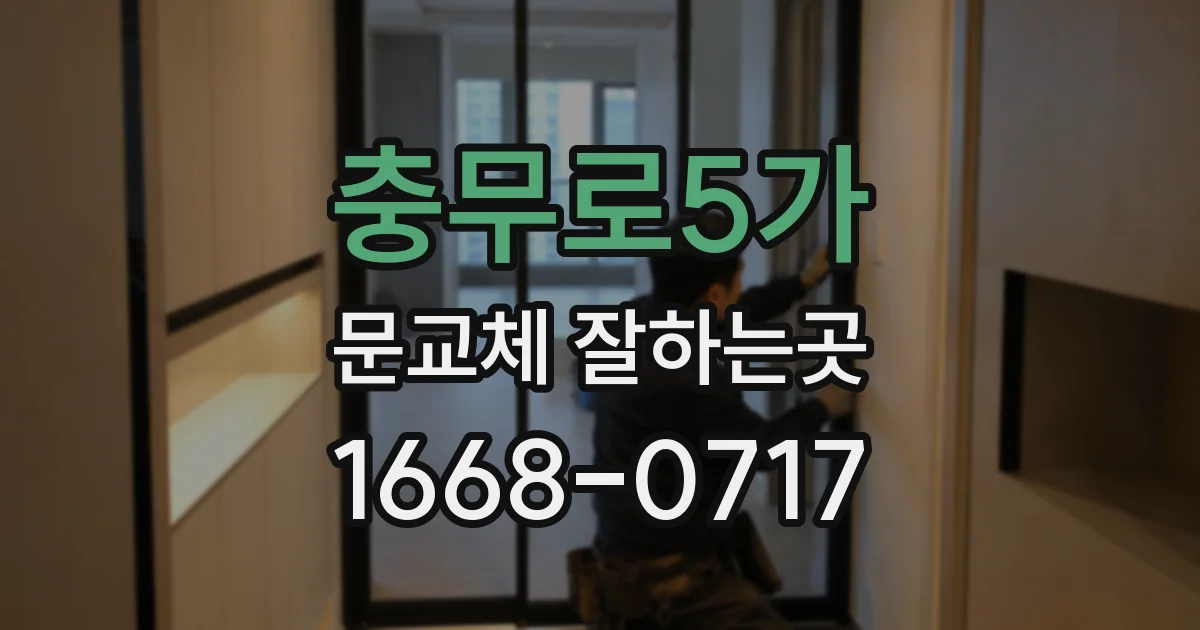 충무로5가 문교체 잘하는곳
