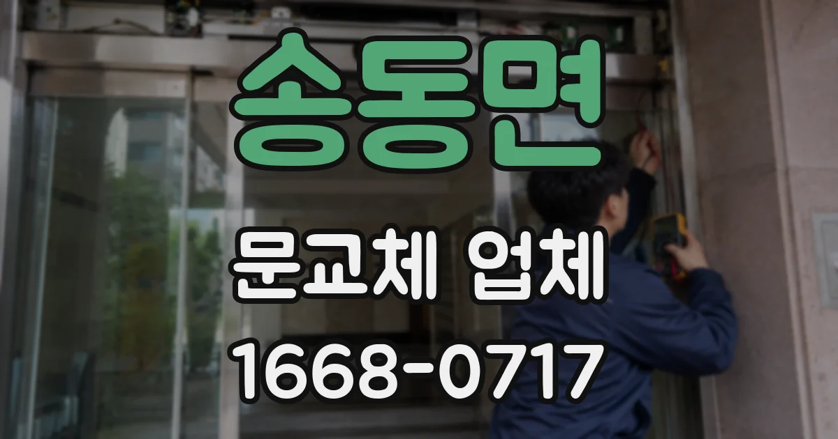 송동면 문교체 업체