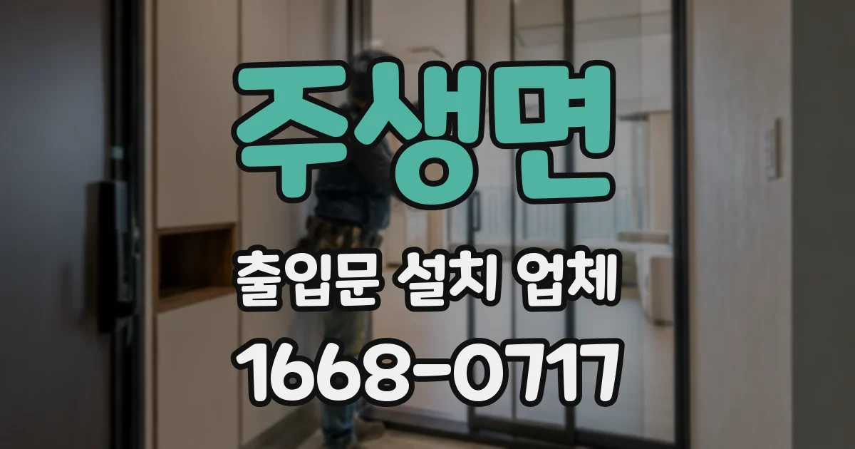 주생면 출입문 설치 업체
