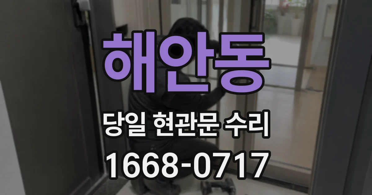 해안동 당일 현관문 수리