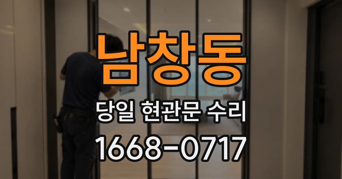 남창동 당일 현관문 수리