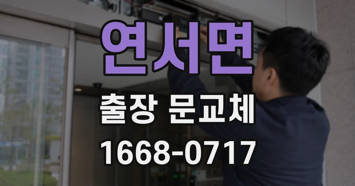 연서면 출장 문교체