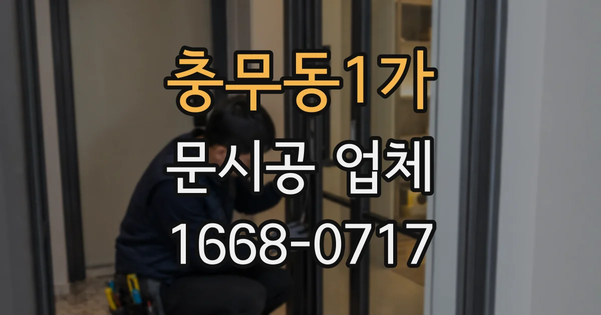 충무동1가 문시공 업체
