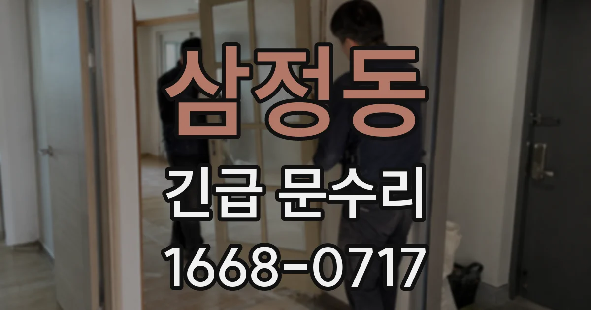 삼정동 긴급 문수리