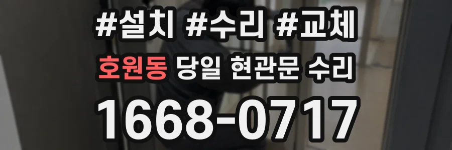 호원동 당일 현관문 수리