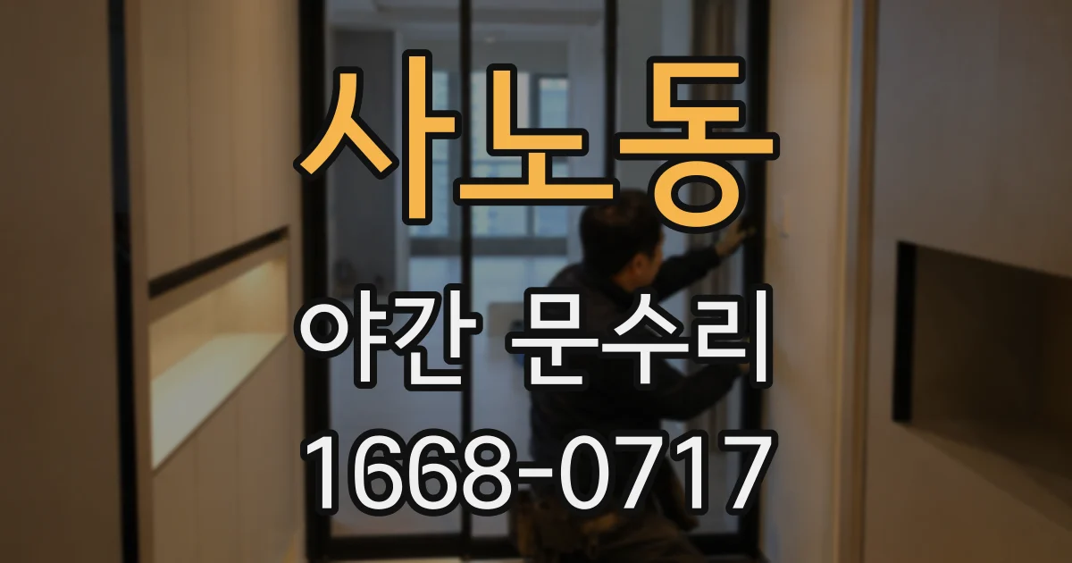 사노동 야간 문수리