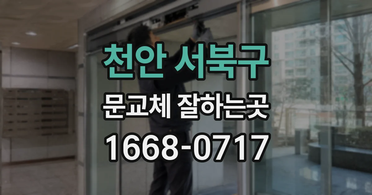 천안 서북구 문교체 잘하는곳