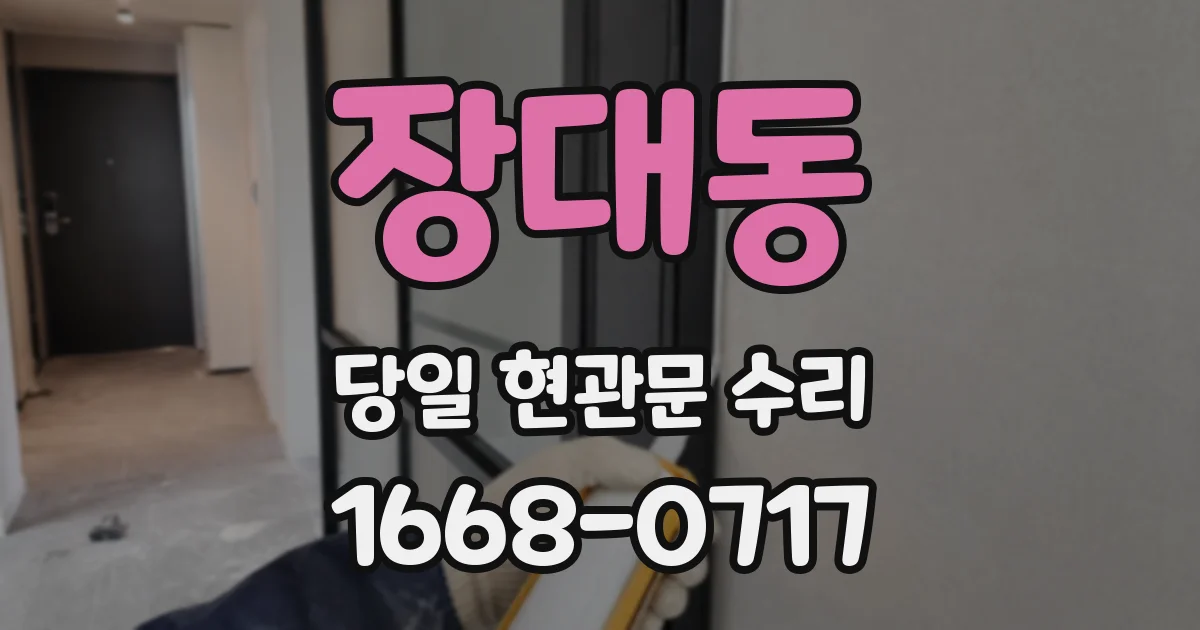 장대동 당일 현관문 수리