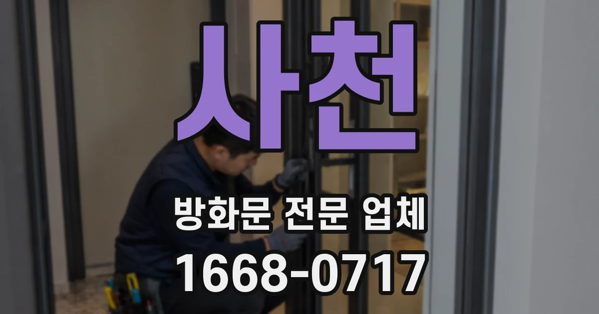 사천 방화문 전문 업체