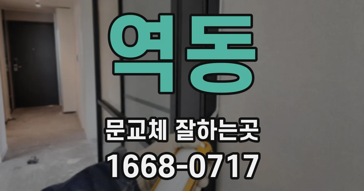 역동 문교체 잘하는곳