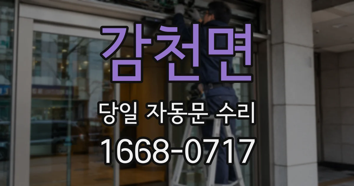 감천면 당일 자동문 수리