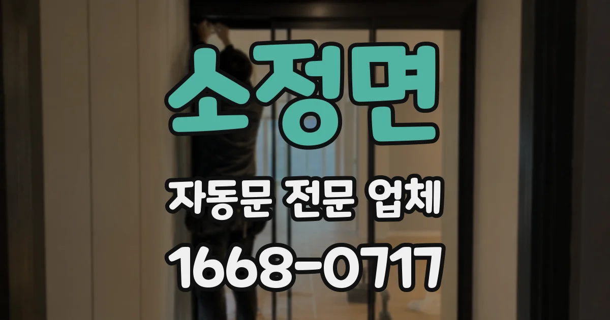 소정면 자동문 전문 업체