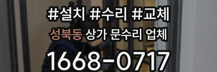 성북동 상가 문수리 업체