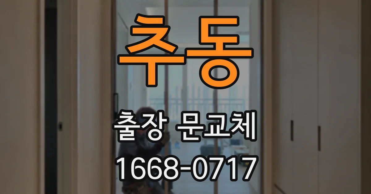 추동 출장 문교체
