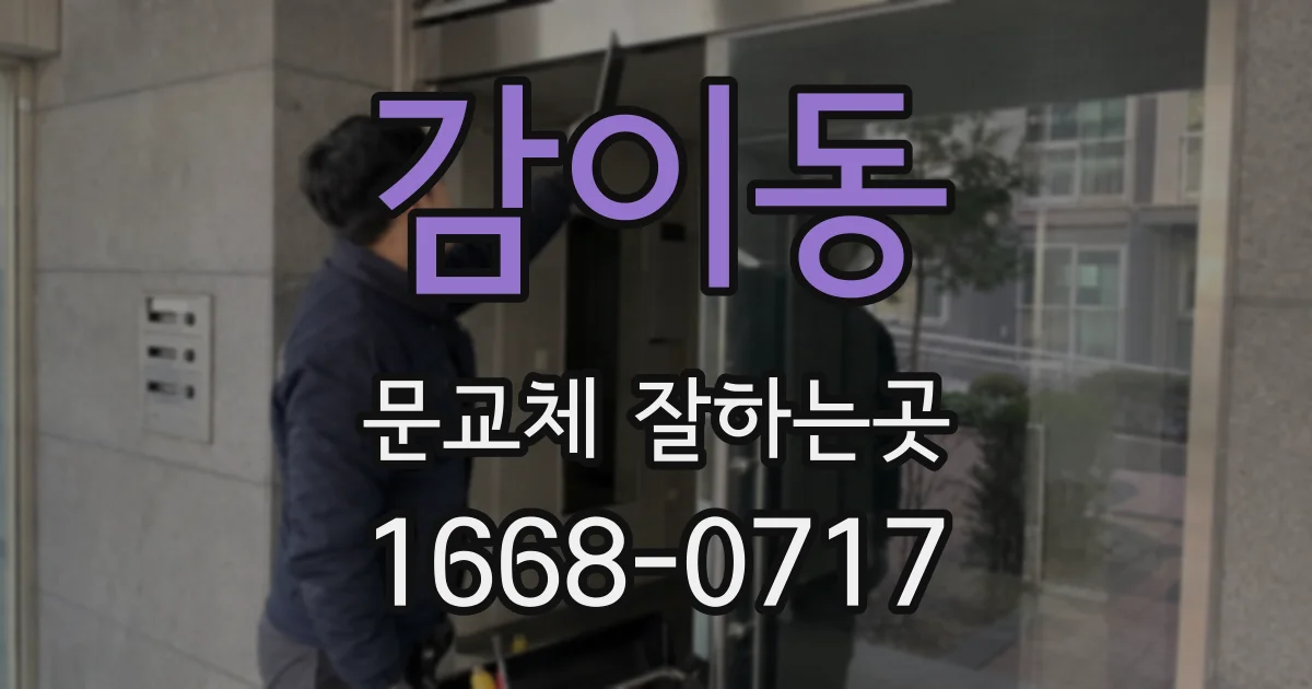 감이동 문교체 잘하는곳