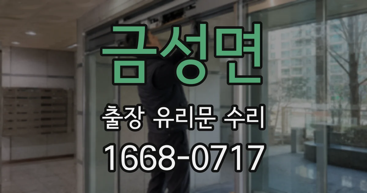 금성면 출장 유리문 수리