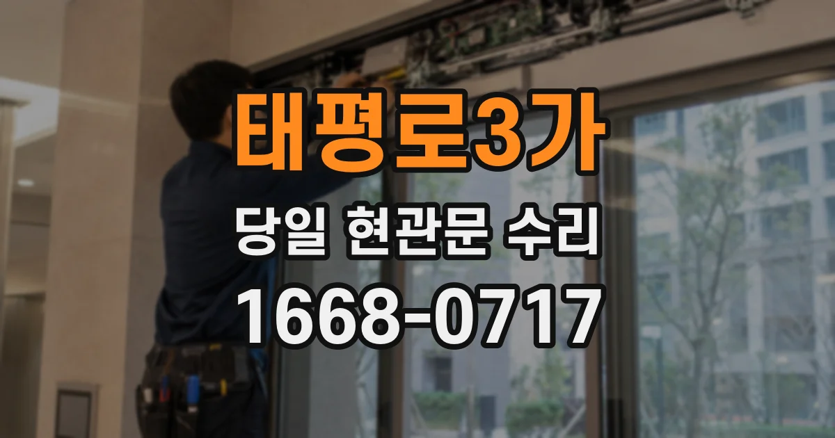 태평로3가 당일 현관문 수리