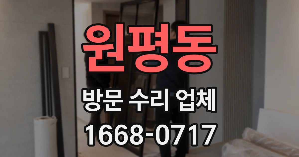 원평동 방문 수리 업체