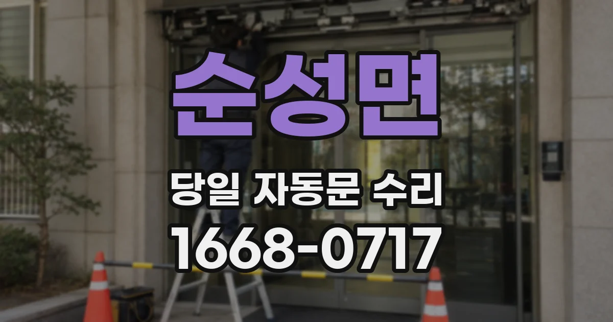 순성면 당일 자동문 수리