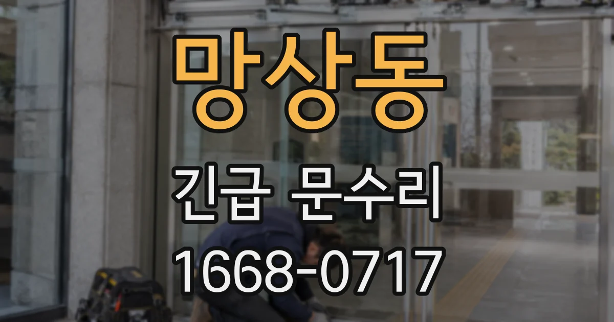 망상동 긴급 문수리