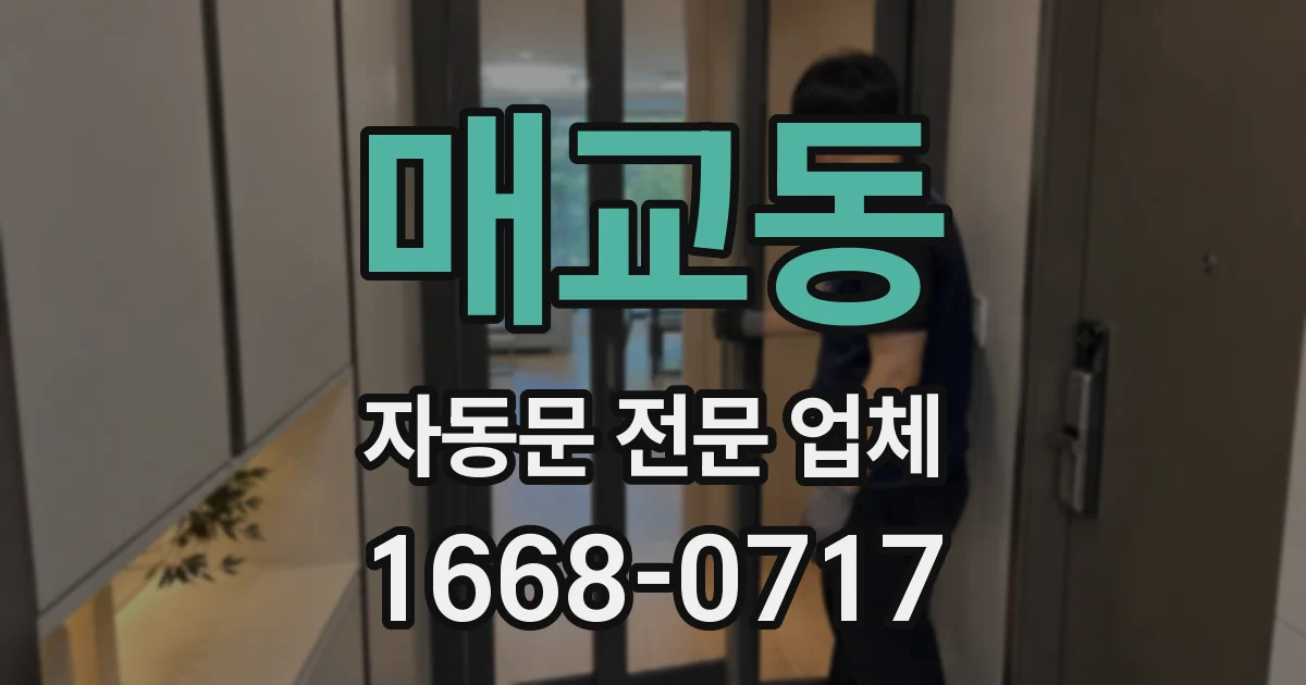 매교동 자동문 전문 업체