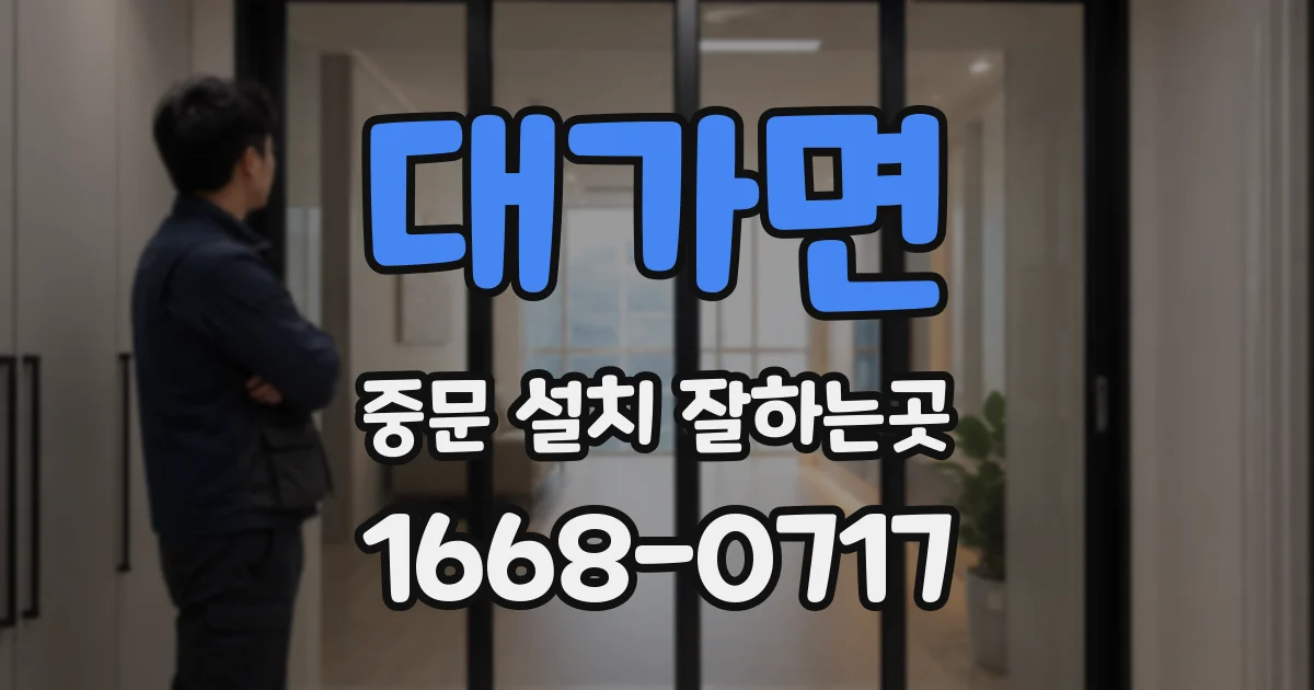 대가면 중문 설치 잘하는곳