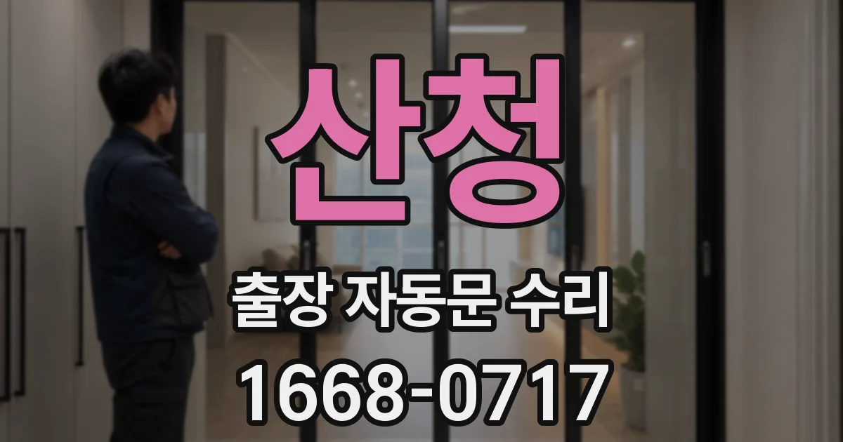 산청 출장 자동문 수리