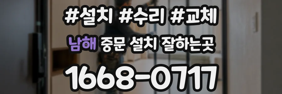 남해 중문 설치 잘하는곳