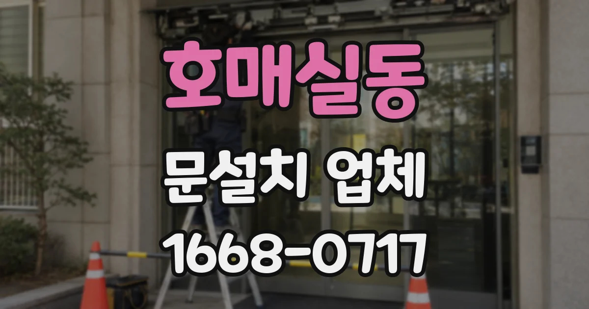 호매실동 문설치 업체