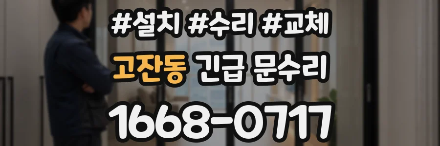 고잔동 긴급 문수리