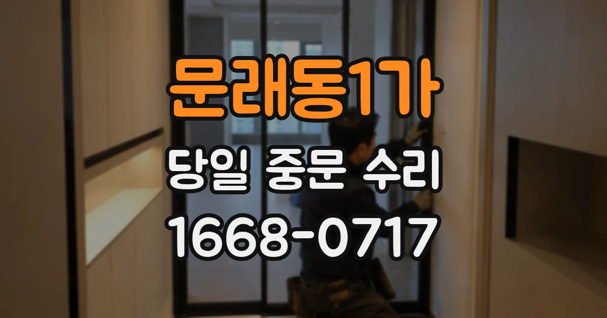문래동1가 당일 중문 수리