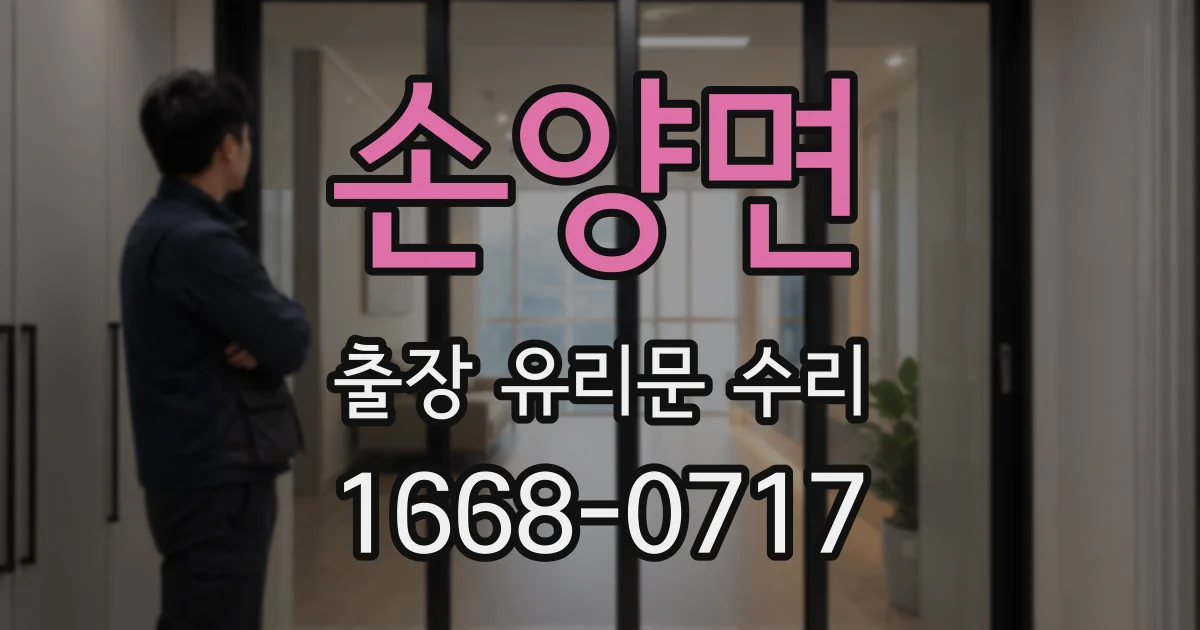 손양면 출장 유리문 수리