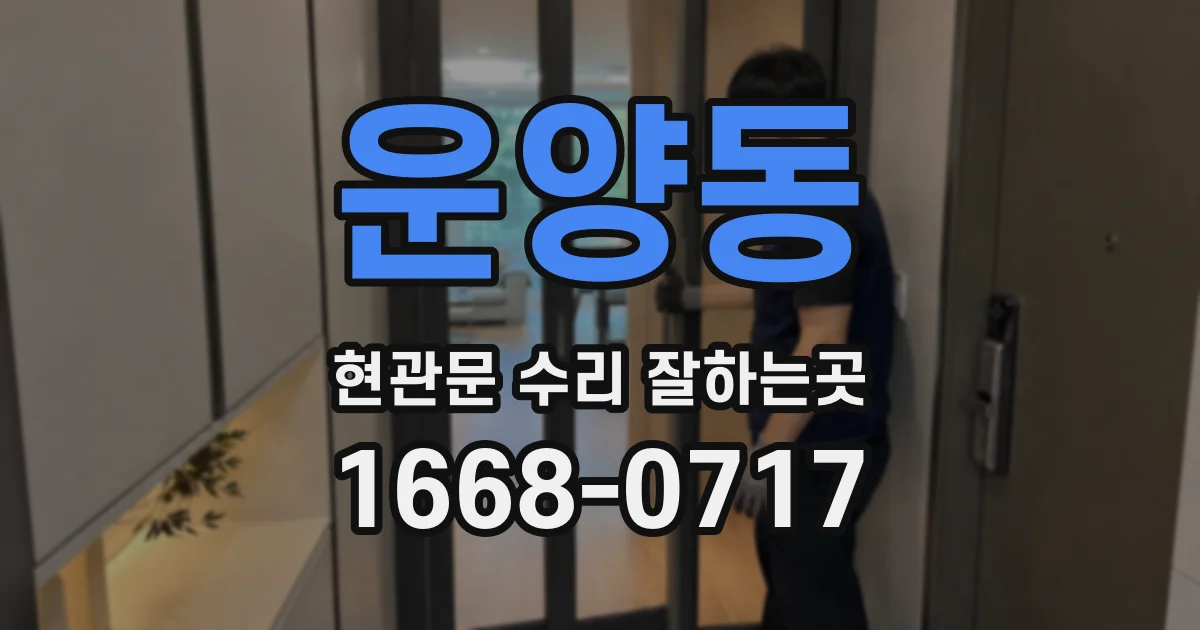 운양동 현관문 수리 잘하는곳