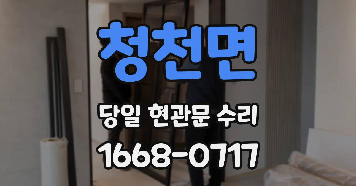 청천면 당일 현관문 수리
