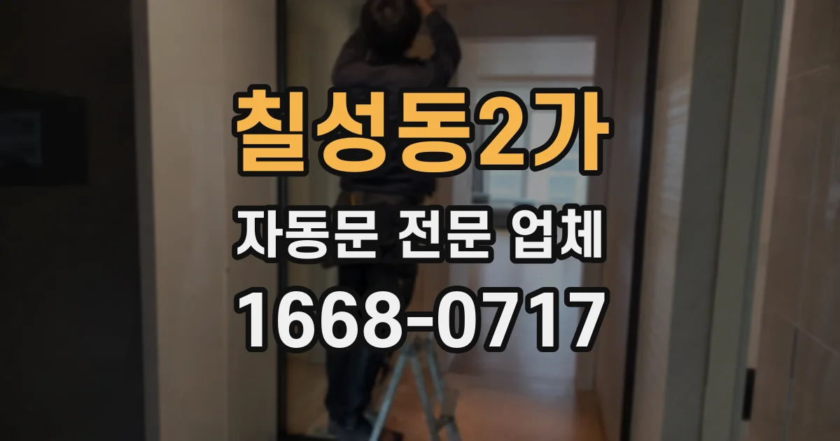 칠성동2가 자동문 전문 업체