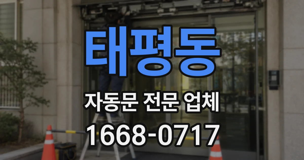 태평동 자동문 전문 업체