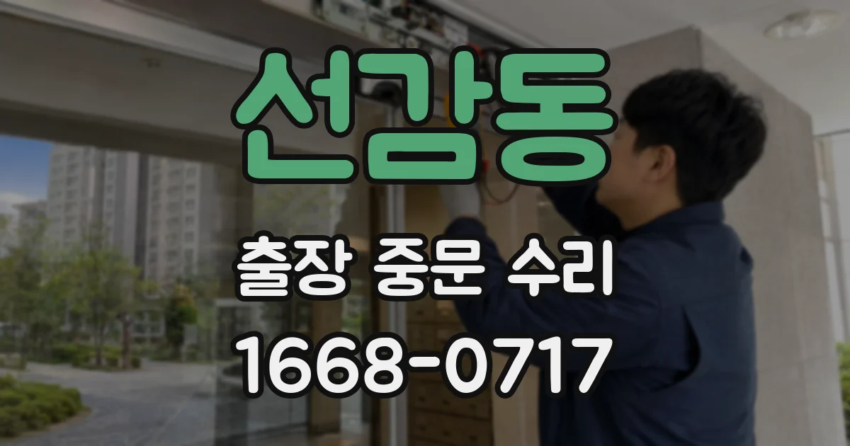 선감동 출장 중문 수리