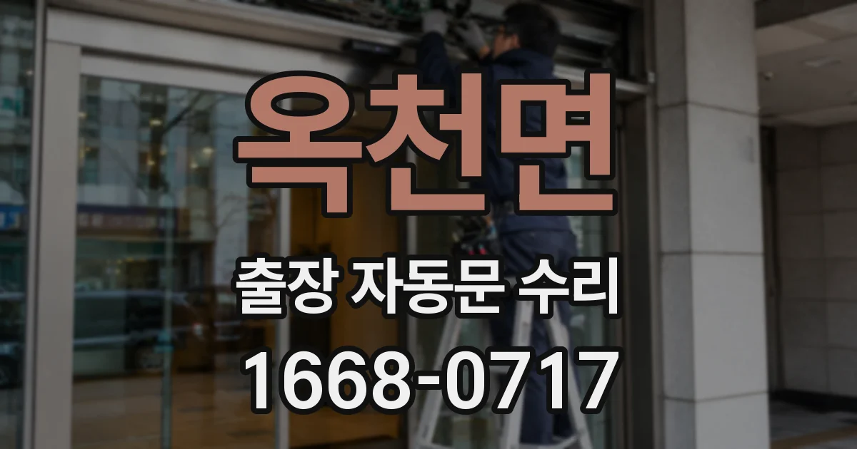옥천면 출장 자동문 수리